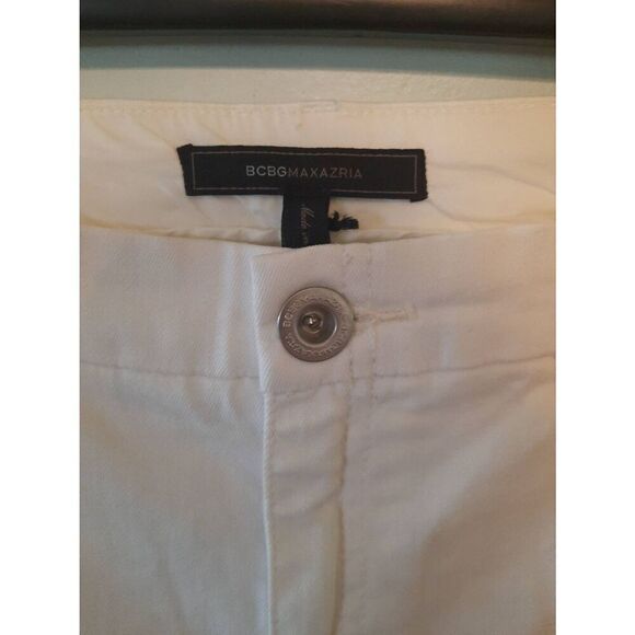 BCBG Maxazria size 6 White Wide Leg Crop Pants - Picture 2 of 4